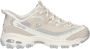 Skechers D'Lites-Smooth Nostalgia Dames Sneakers Creme - Thumbnail 1