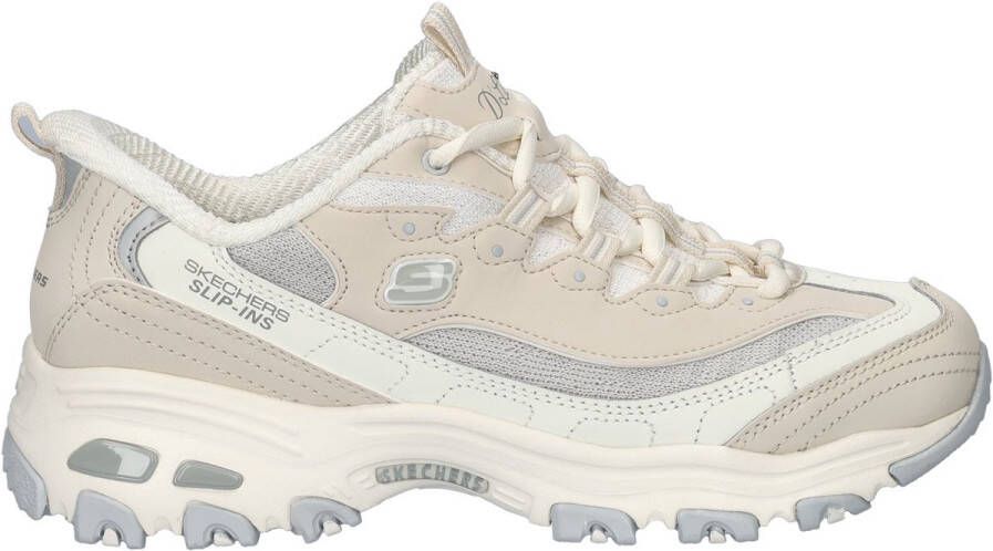 Skechers D'Lites-Smooth Nostalgia Dames Sneakers Creme