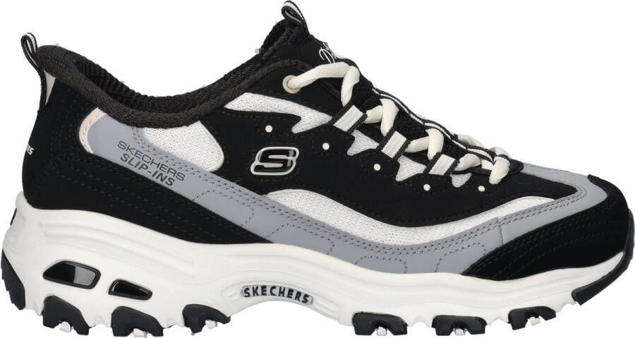 Skechers D'Lites-Smooth Nostalgia Dames Sneakers Zwart