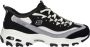 Skechers D'Lites-Smooth Nostalgia Dames Sneakers Zwart - Thumbnail 1