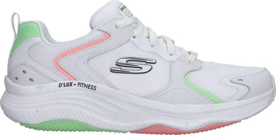 Skechers D'Lux Fitness Sneaker Wit Roze Groen Multicolor Dames
