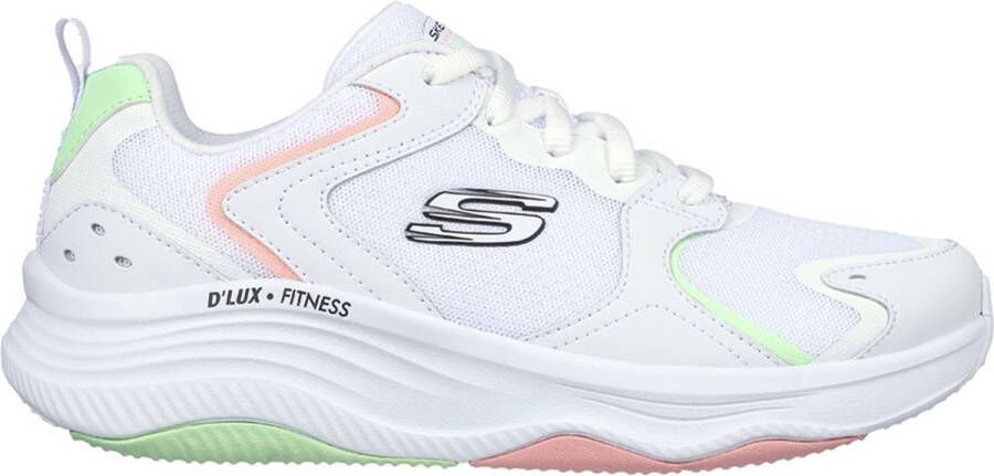 Skechers D'Lux Fitness Sneaker Wit Roze Groen Multicolor Dames