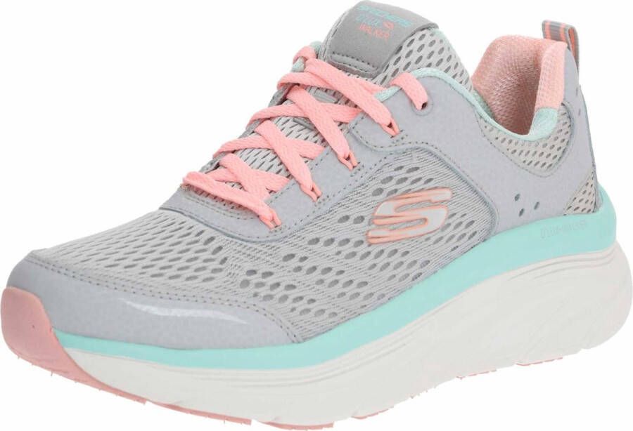 Skechers D'Lux Walker 149023-GYCL Vrouwen Grijs Sneakers Sportschoenen