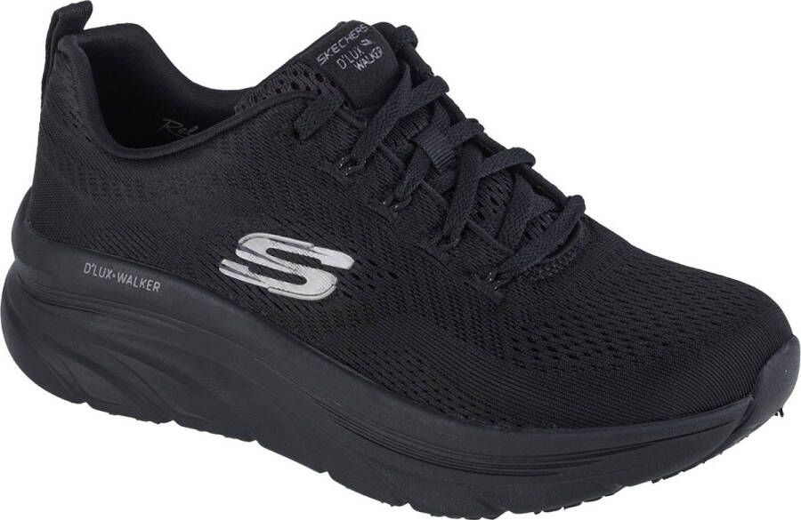 Skechers D'Lux Walker Fresh Finesse 149368-BBK Vrouwen Zwart Sneakers Sportschoenen