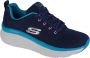 Skechers D'Lux Walker Fresh Finesse 149368-NVTQ Vrouwen Marineblauw Sneakers Sportschoenen - Thumbnail 1