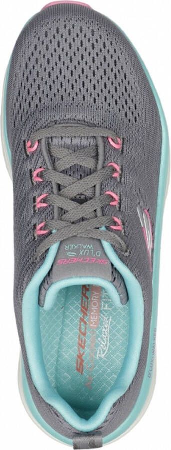 Skechers D'Lux Walker Fresh Finesse 149368-GMLT Vrouwen Grijs Sneakers Sportschoenen