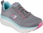 Skechers D'Lux Walker Fresh Finesse 149368-GMLT Vrouwen Grijs Sneakers Sportschoenen - Thumbnail 1