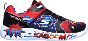 Skechers Dynamight-Defender Squad 402101L-RDBK voor een jongen Rood Sportschoenen Sneakers