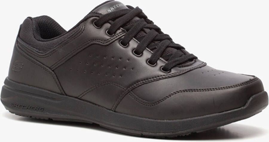 Skechers Elent Velago leren heren sneakers Zwart Extra comfort Memory Foam - Foto 3