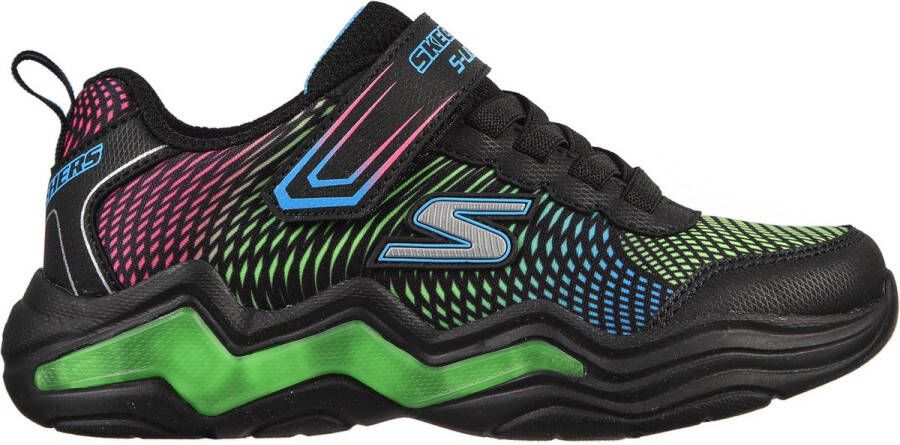 Skechers S-Light sneakers met lichtjes zwart groen