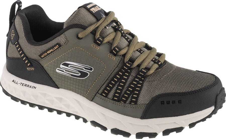 Skechers Escape Plan 51591-OLBK Mannen Groen Trekkingschoenen