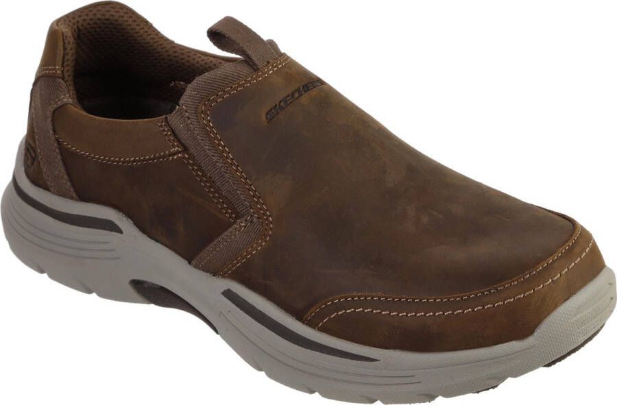 Skechers Expended Morgo Heren Instappers Bruin