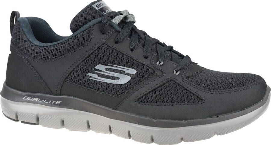 Skechers Flex Advantage 2.0 Lindman Sneaker Heren Sneakers Mannen zwart grijs