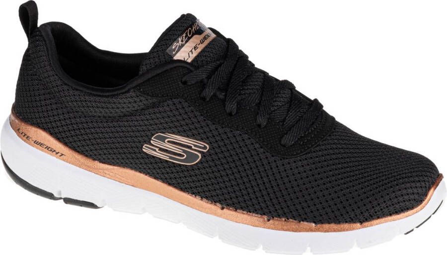 Skechers Flex Appeal 3.0 13070 BKRG Vrouwen Zwart Sneakers