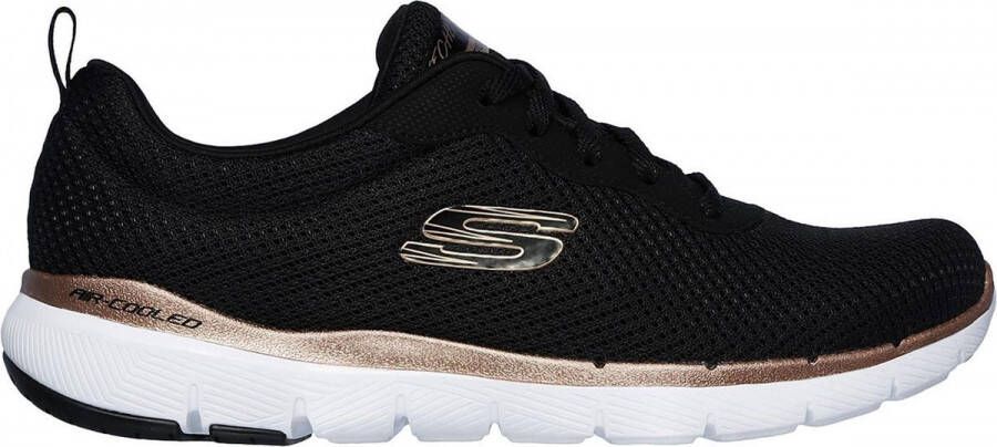 Skechers Flex Appeal 3.0 First Insight Dames Sneakers Black Rose Gold