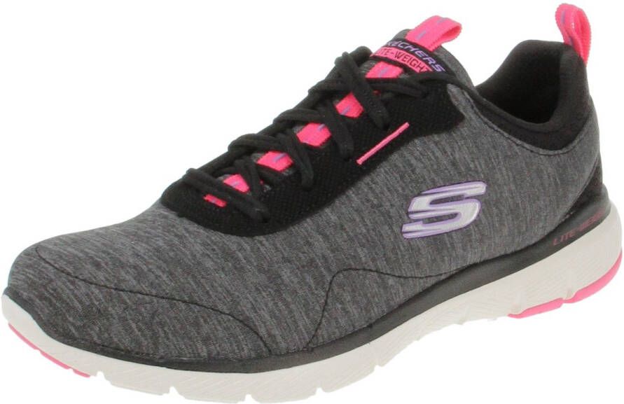 Skechers Flex Appeal 3.0-Steady Energy Dames Sneakers Black Pink