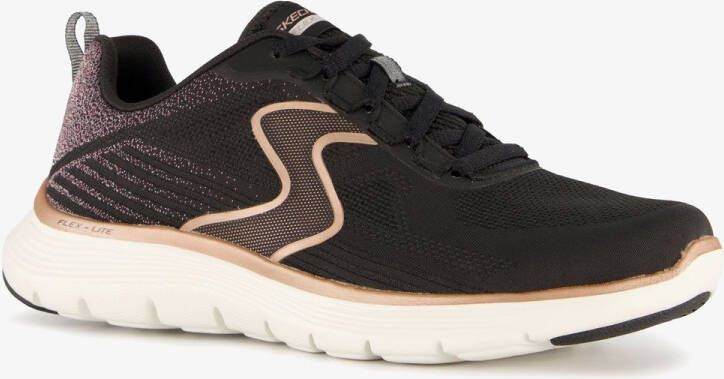 Skechers Flex Appeal 5.0 sneakers zwart glitter Extra comfort Memory Foam