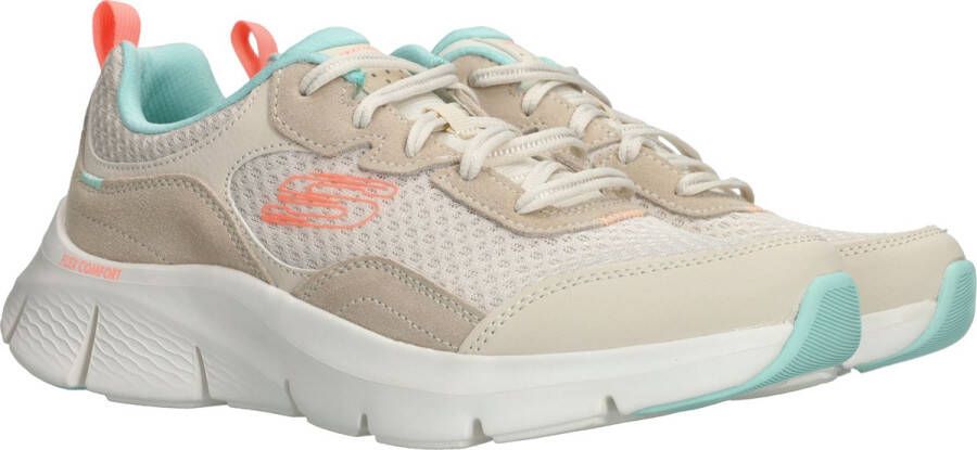 Skechers Flex Comfort Sneaker Upgrade Grijs Beige