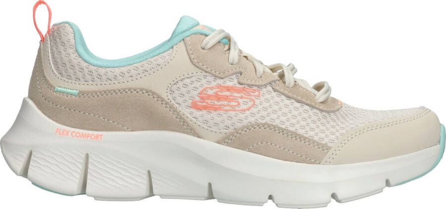 Skechers Flex Comfort Sneaker Upgrade Grijs Beige Dames