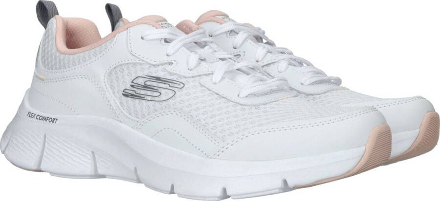 Skechers Flex Comfort Sneaker Zomereditie Wit Dames