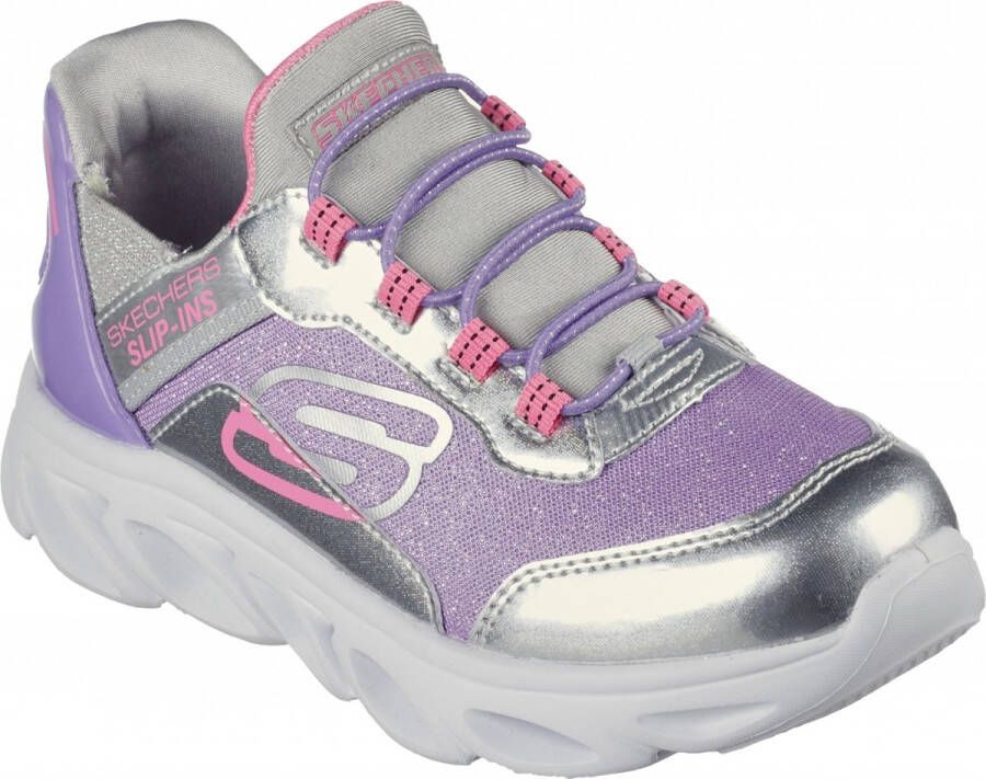 Skechers Slip Ins Flex Glide Sneaker Meisjes Zilver paars Maat - Foto 2