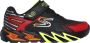 Skechers Flex-Glow Bolt Jongens Sneakers Zwart Rood - Thumbnail 1