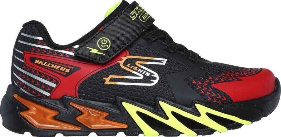 Skechers Flex-Glow Bolt Jongens Sneakers Zwart Rood