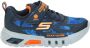 Skechers Flex-Glow Rondler Jongens Sneakers Navy Orange - Thumbnail 1