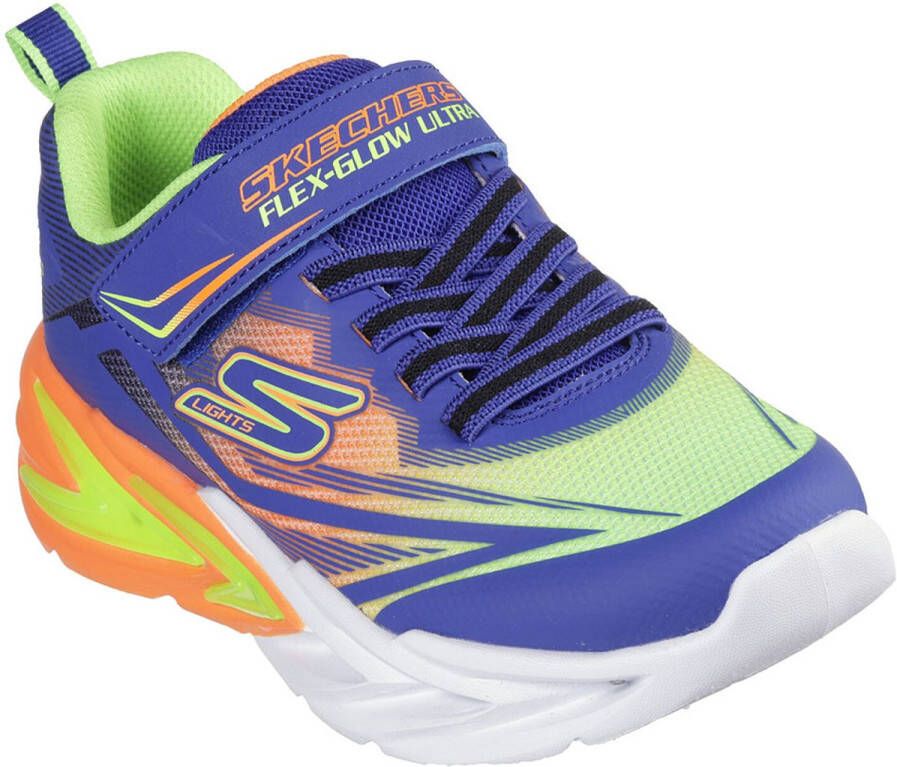 Skechers S Lighs Flex-Glow Ultra jongens sneaker Blauw multi