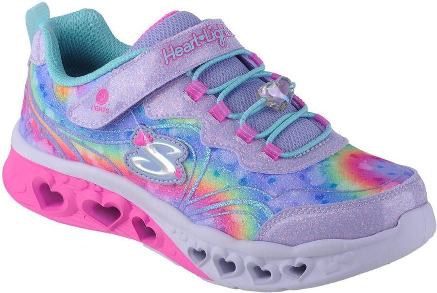 Skechers Flutter Heart Lights-Groovy Swirl voor meisje Roze Sneakers