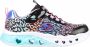 Skechers Kids Sneakers FLUTTER HEART LIGHTS LOVES WILD met felgekleurde zool - Thumbnail 1