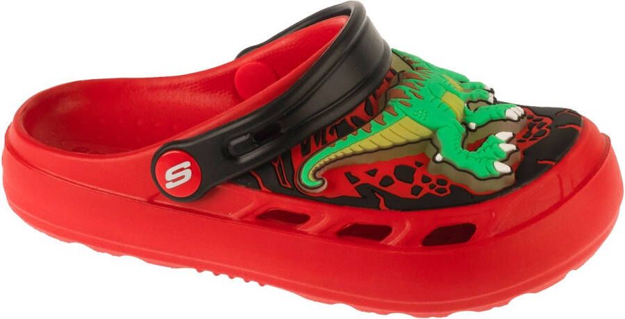 Skechers Foamies: Swifters T-Rex-Brights voor een jongen Rood Slippers