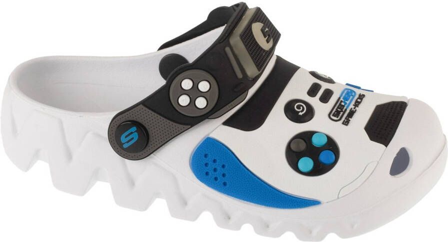 Skechers Foamies: Zaggle Hydro-Pointz voor een jongen Wit Slippers