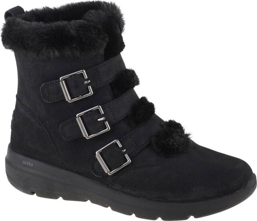 Skechers Glacial Ultra Buckle Up 144154-BBK Vrouwen Zwart Laarzen