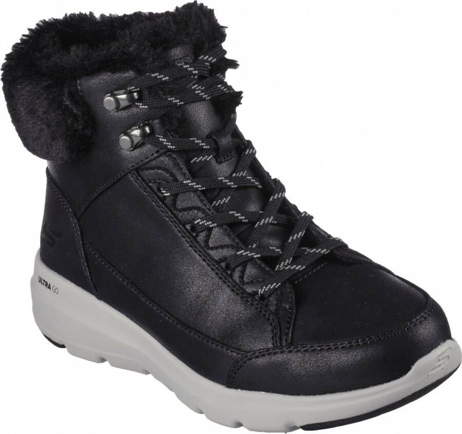 Skechers Glacial Ultra Woodlands zwart grijs winterlaarzen dames (16677 BKGY)