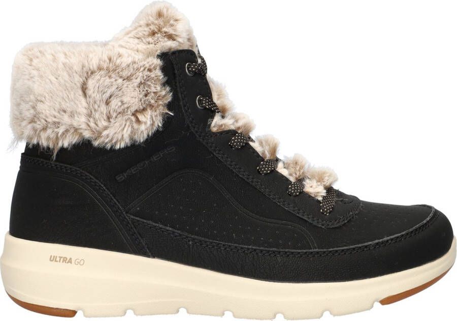 Skechers Glacial Ultra gevoerde veterboots zwart