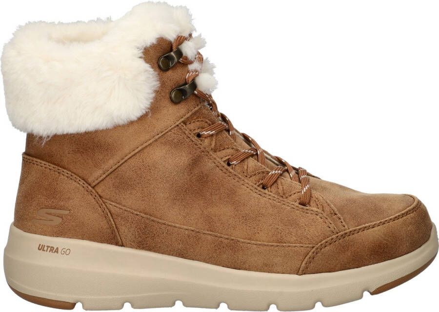 Skechers Glacial Ultra Cozyly Veterboot Vrouwen Bruin Cognac