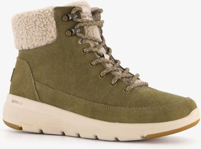 Skechers Groene Comfortabele Veterschoen met Aircooled GogaMat Binnenzool Groen Dames