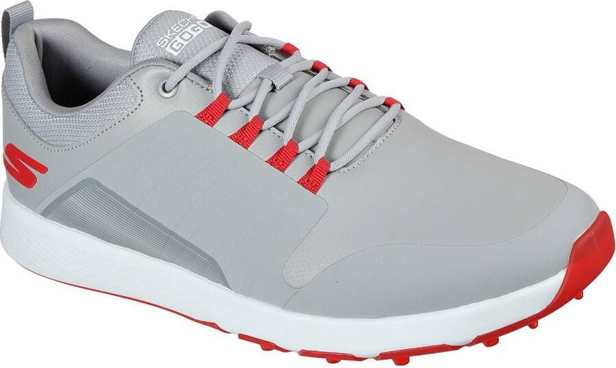 Skechers Go Golf Elite 4 Victory PU Leren Golfschoenen Grijs Rood Golf Schoenen