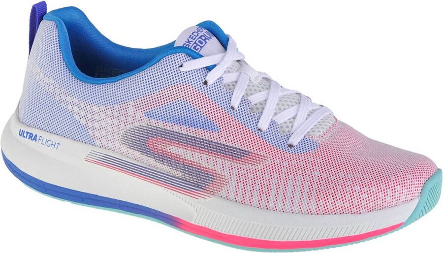 Skechers Go Run Pulse Get Moving 128105 WMLT Vrouwen Wit Hardloopschoenen Sportschoenen