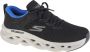 Skechers Go Run Swirl Tech-Dash Charge 220302-BKBL Mannen Zwart Hardloopschoenen - Thumbnail 2