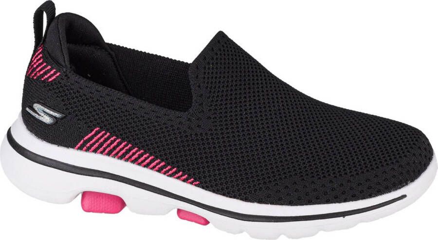 Skechers Go Walk 5 Clearly Comfy 302027L BKPK voor meisje Zwart Sneakers Sportschoenen
