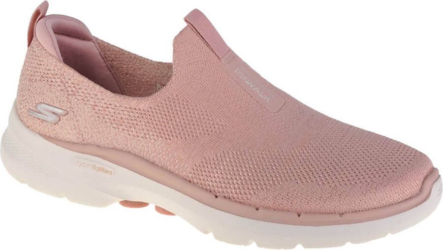 Skechers Go Walk 6 124502-LTPK Vrouwen Roze Sneakers Sportschoenen