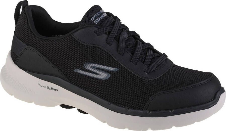 Skechers Go Walk 6 Bold Knight 216204 BLK Mannen Zwart Sneakers Sportschoenen