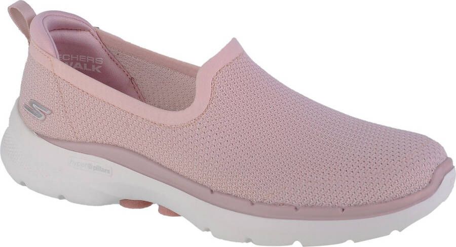 Skechers Go Walk 6 Clear Virtue 124505-MVE Vrouwen Roze Sneakers Sportschoenen