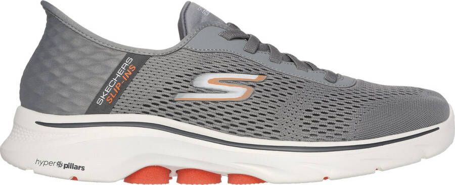 Skechers Go Walk 7 Free Hand 2 Heren Instappers Grijs;Oranje