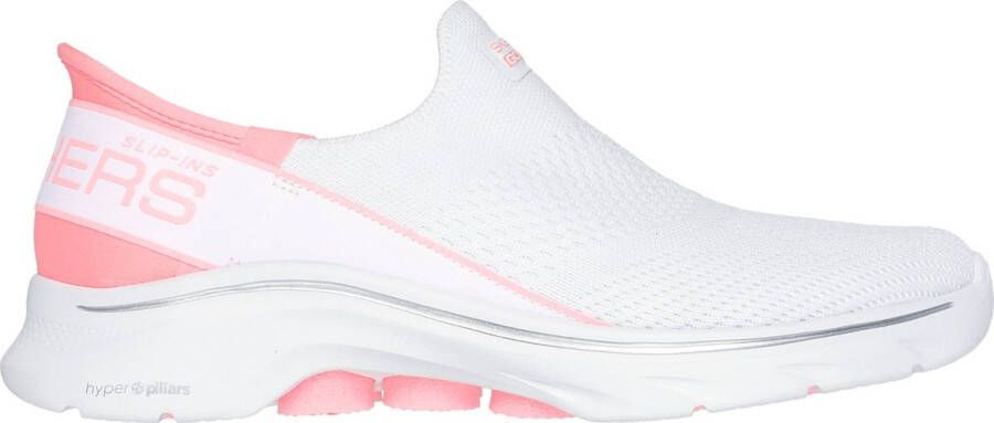 Skechers Go Walk 7 Mia Dames Instappers Wit;Roze