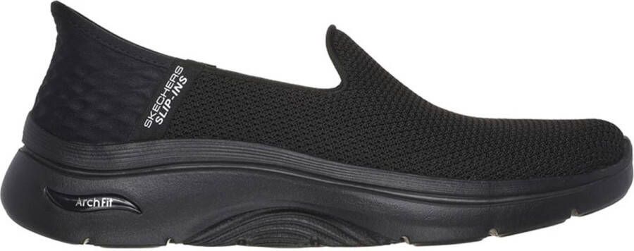 Skechers Go Walk 6 Clear Virtue 124505-BKW Vrouwen Zwart Sneakers Sportschoenen