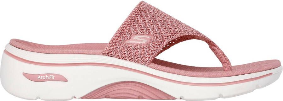 Skechers Go Walk Arch Fit 2.0 Zandal Dames Sandalen Roze
