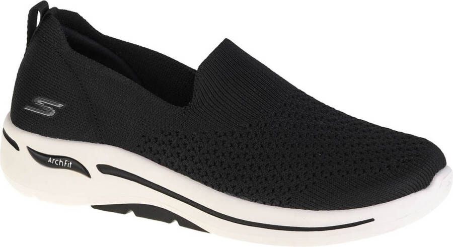 Skechers Go Walk Arch Fit Delora 124418 BKW Vrouwen Zwart Sneakers